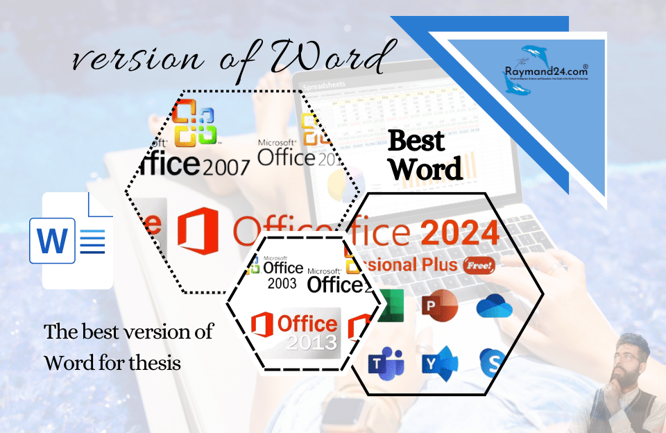 Various versions of Microsoft Word for thesis writing